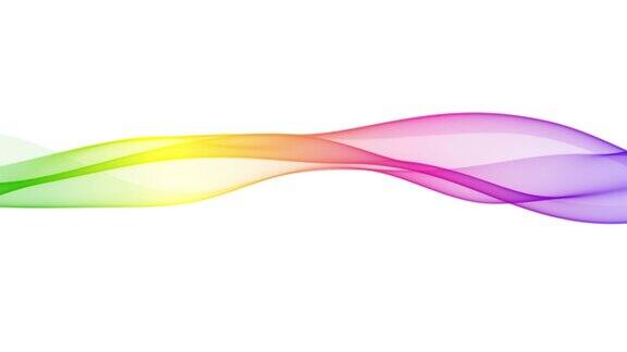 抽象波浪线(4k循环)彩虹
