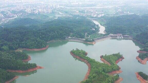 中国江西的水库场景