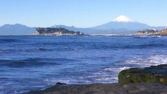 来自稻村长崎的富士和Enoshima