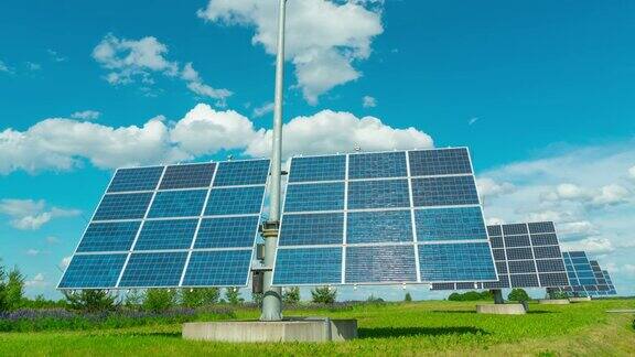 太阳能电池板跟随太阳延时