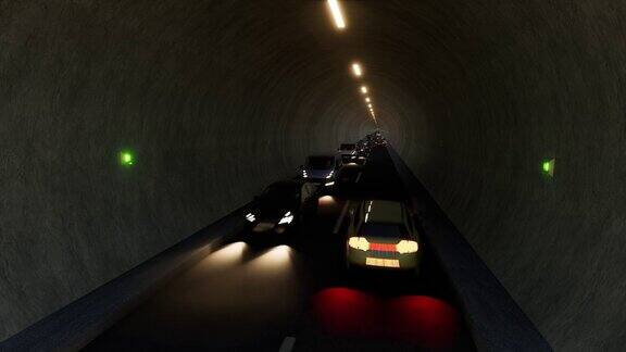 公路隧道现代电动汽车骑槽隧道4k
