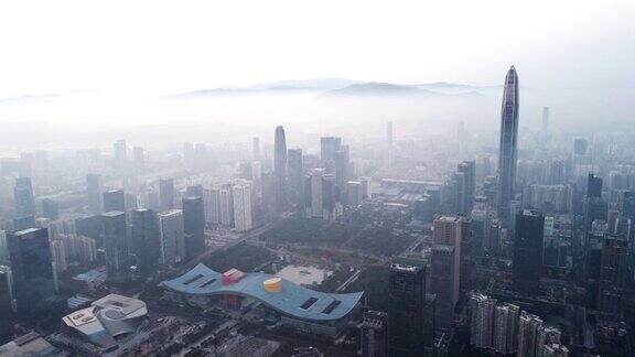 深圳平流雾航拍照片