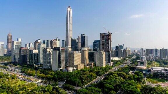 位于中国深圳中央商务区的摩天大楼
