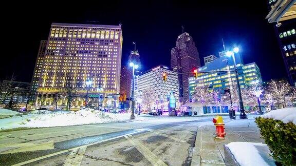密歇根州底特律的冬天