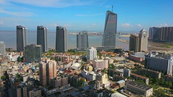 珠海市景晴天著名酒店建设湾航拍全景4k中国