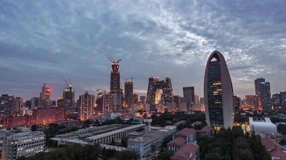 北京市中心的视图昼夜转换北京中国