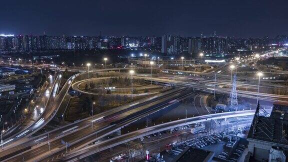 RoadIntersectionatNight北京中国