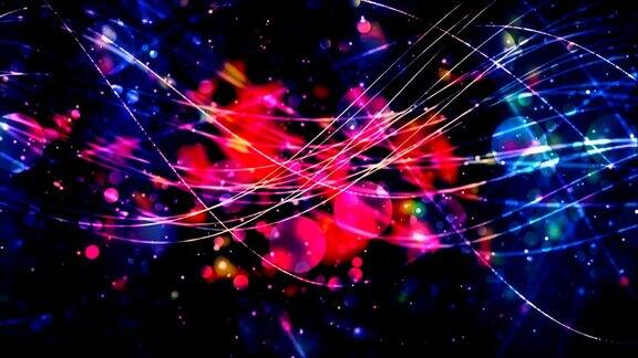 4k抽象背景彩色粒子循环背景