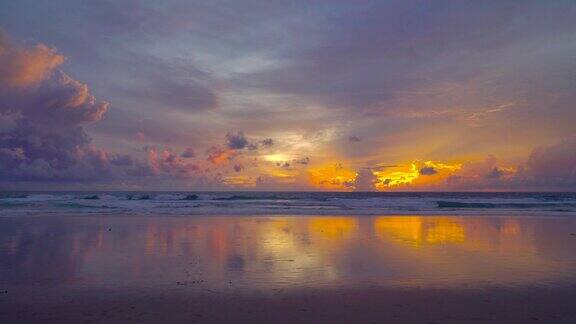 海滩大海海上日落