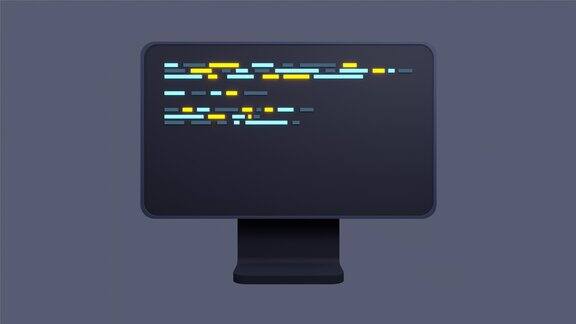 计算机编程或开发软件动画平面显示器的3d渲染编写3d渲染三维计算机显示器