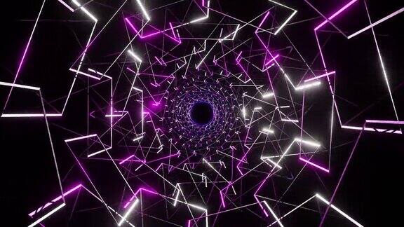 紫色和白色螺旋在两个方向上旋转就像蜘蛛网3d渲染图案用于屏幕迪斯科俱乐部音乐节广播dj迪斯科舞会