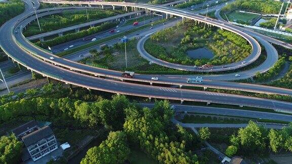 上海高速公路航拍