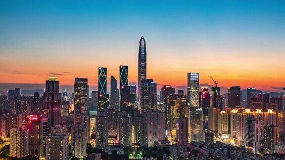深圳现代建筑外观时光流逝