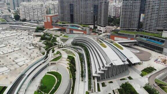 香港西九龙地区的市区景观