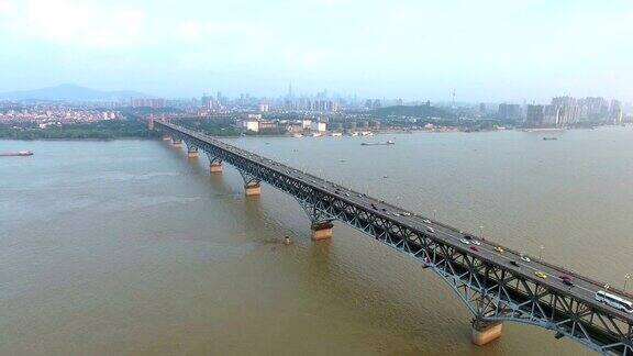 南京长江大桥鸟瞰图中国