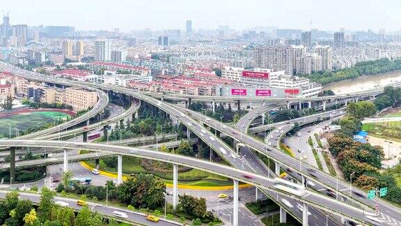 中国南京最繁忙的高速公路高速公路繁忙的城市交通交汇处