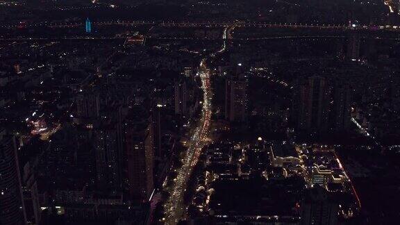 中国江苏南京的夜景