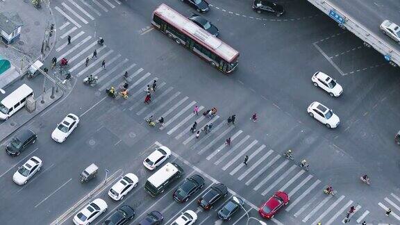 MSHAZI行人交叉鸟瞰图北京中国