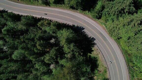 极限摩托车空中森林公路慢动作