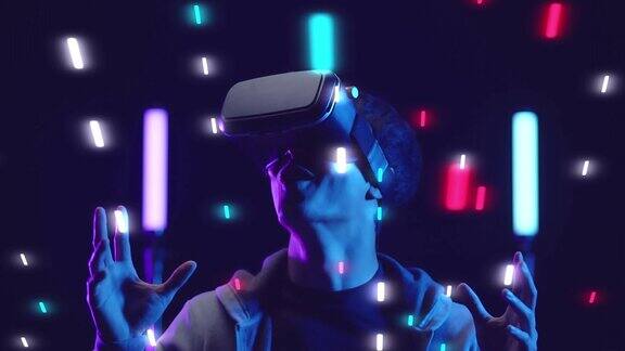 超时空VR虚拟现实游戏男女超时空虚拟数字世界技术游戏用VR护目镜控制未来数字技术