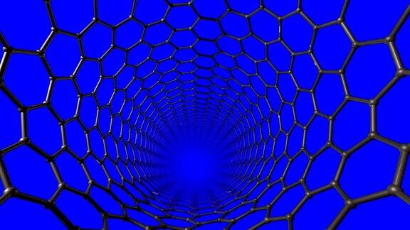 碳纳米管结构六角形3d