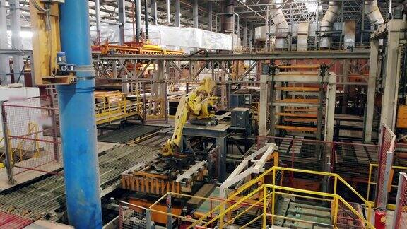 机械臂的时间间隔工厂的工业运输设备
