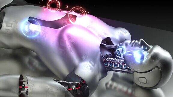未来仿生机器人生产人工智能人形Cyborg