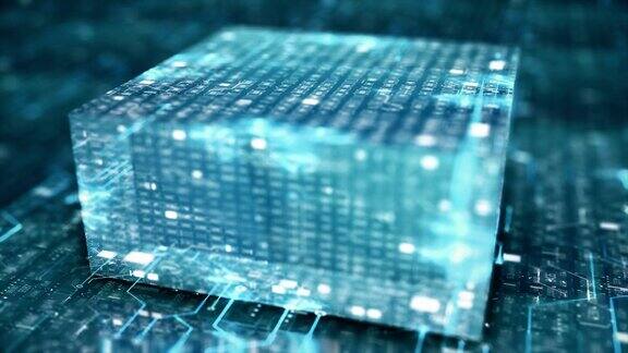 抽象的电路板上有很多微芯片