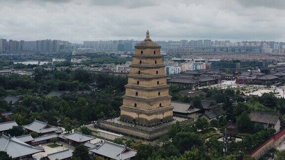 大雁塔鸟瞰图西安中国
