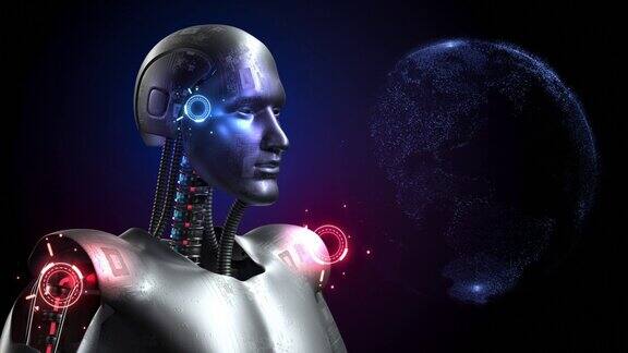 智能人工智能未来机器人检查地球大数据