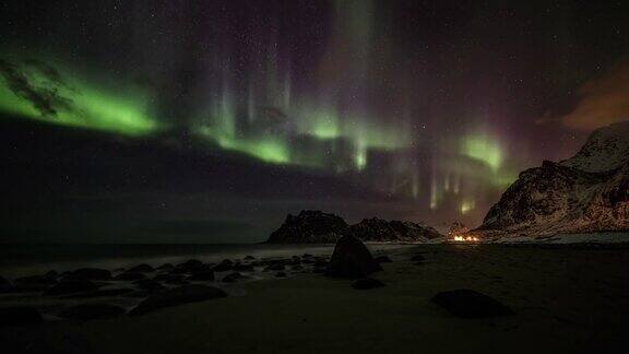 北极光挪威的北极光