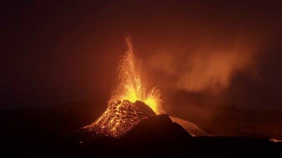 冰岛火山喷发