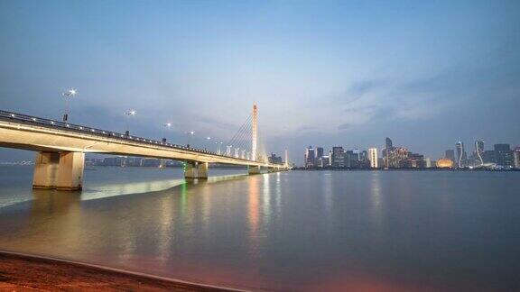 杭州城市大桥航拍