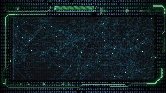 技术未来的UIHUD大数据数字代码信息屏幕显示监视器