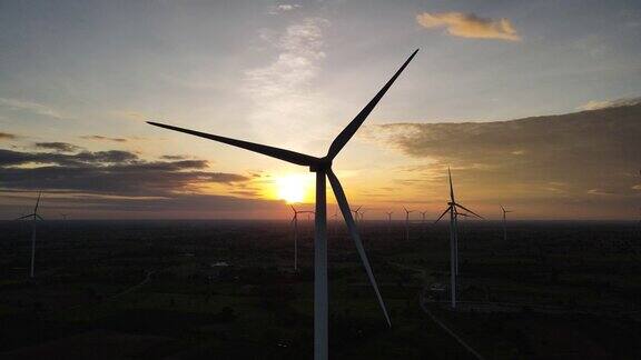 风能日出时的可持续能源