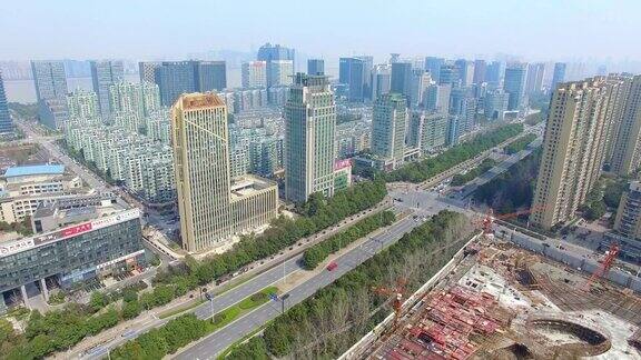 现代办公大楼在杭州4k