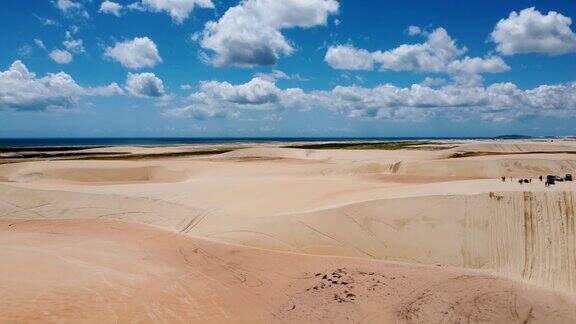 巴西的Jericoacoara著名旅游胜地风景优美的夏季海滩