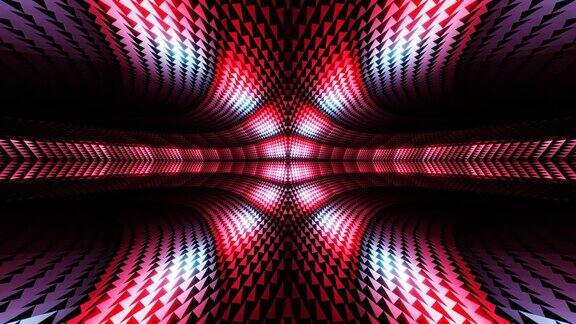 红蓝无尽的视觉音乐效果3d抽象背景vj循环