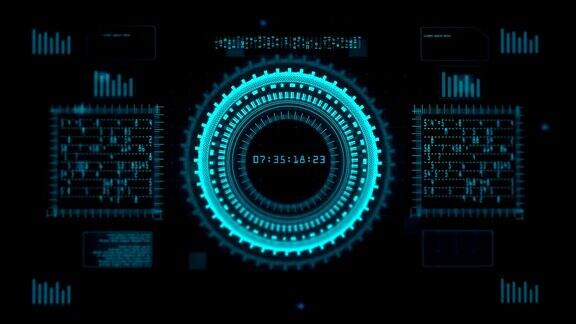 高科技HUD数字全息背景显示