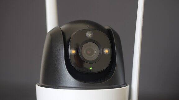 特写家庭安全摄像头360的背景闭路电视摄像头