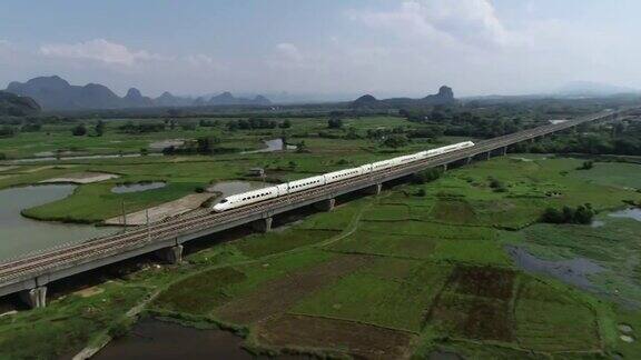 高速铁路在喀斯特地貌中运行