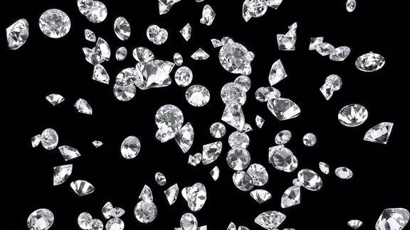 3d渲染美丽的水晶钻石宝石闪亮的圆形折射彩虹反射