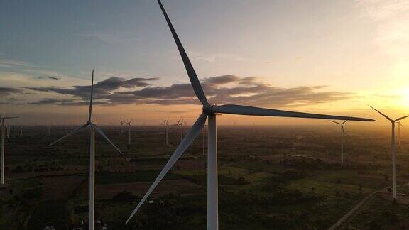 风能日出时的可持续能源