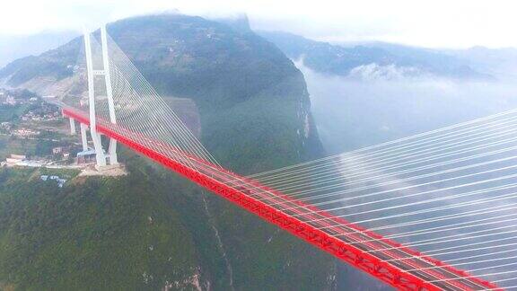 世界最高吊桥鸟瞰图北盘江g惠州中国