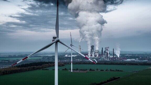 天线:风力发电机VS燃煤发电站