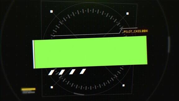 霓虹灯绿色未来主义屏幕与HUD元素
