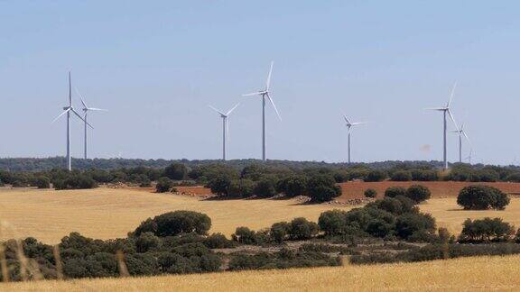西班牙沙漠中的风能