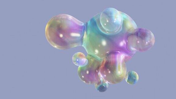 变形的液体团的元球动画