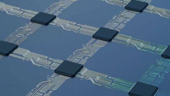 电路板上的CPU芯片