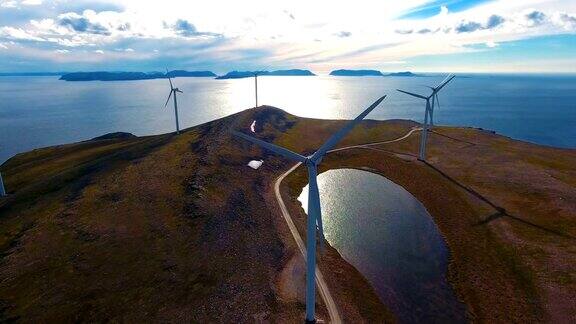 用于发电的风车挪威Havoygavelen风车公园